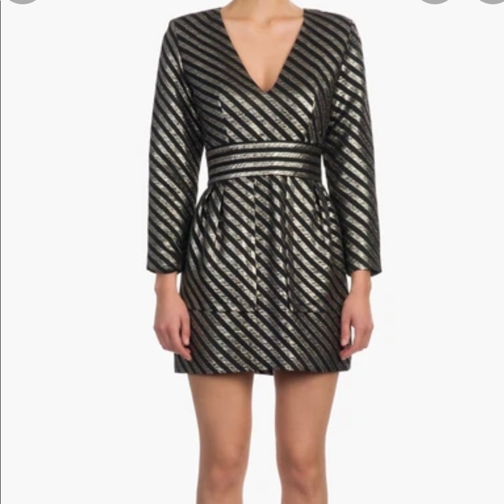 Smythe deep v mini dress
